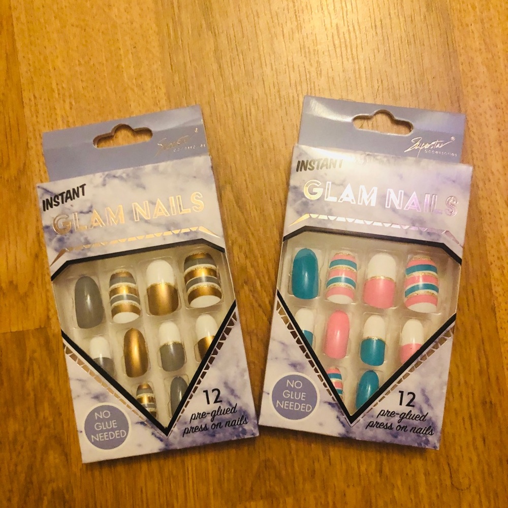 Glam fashion press on nails
